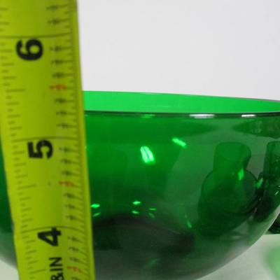 Green Punch Bowl & Glasses