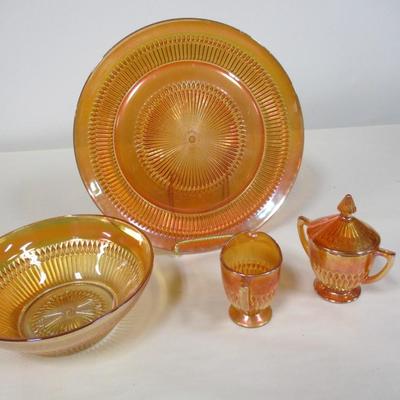 Vintage Carnival Glass Serving Dishes