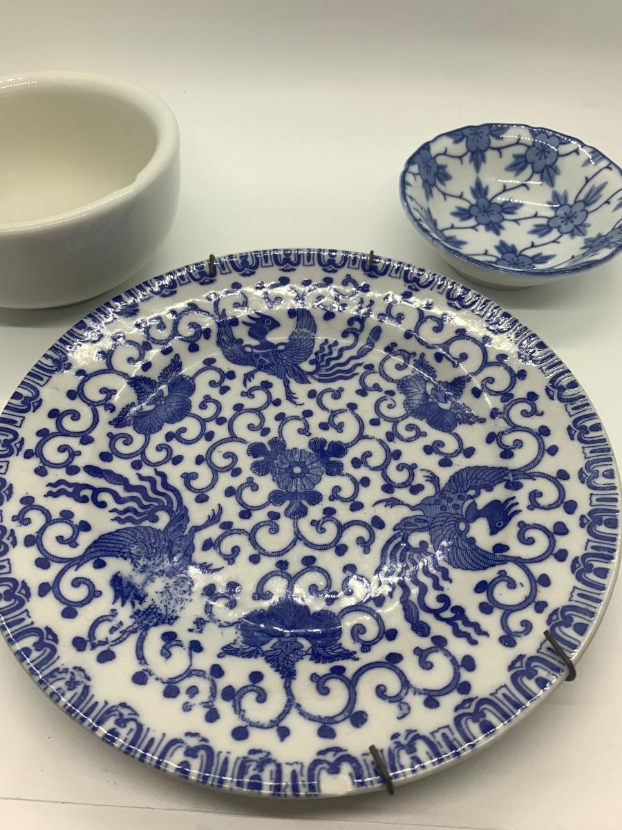 Mortar and pestle spice grinder bowl, Japanese plate, small bowl