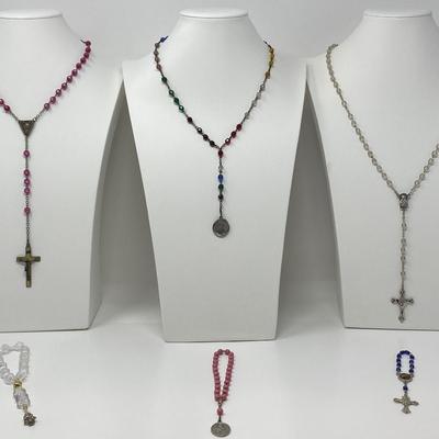 The Rosary Necklace and Bracelet Lot