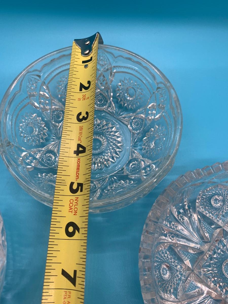 3 Vintage glass bowls
