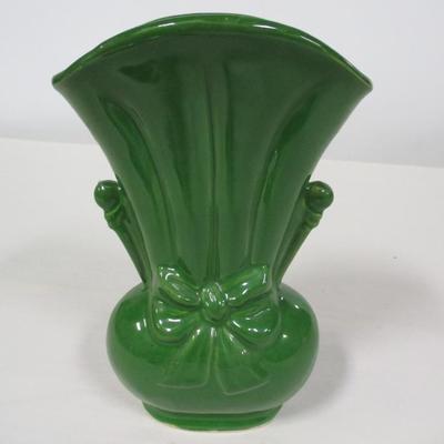 Shawnee Green Pottery Vase