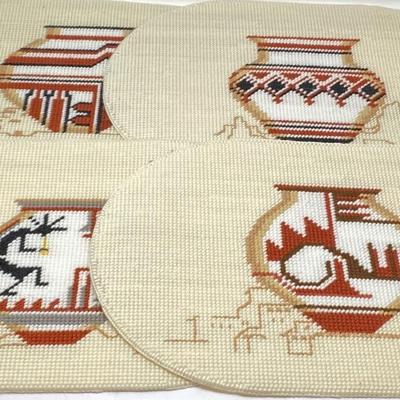 Set of Four Hand-Made Southwestern Placemats