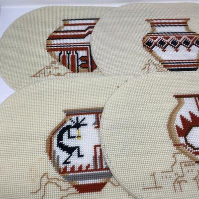 Set of Four Hand-Made Southwestern Placemats
