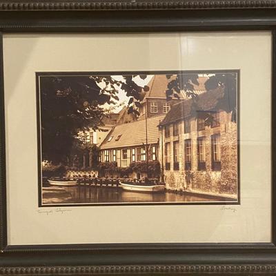 Artist Signed Belgium Framed Photograph by Luckey