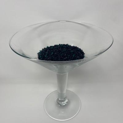 Large Martini Glass Art with Mirco-Tube Beads