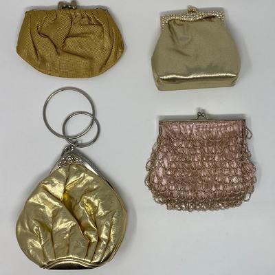Vintage Gold and Rose Gold Micro-Bead and Sequin Clutches