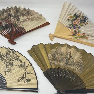 Collection of Vintage Handheld Fans