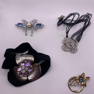 Collection of Vintage Brooches and Necklaces