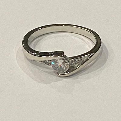Sterling Silver Ring with CZ Stone
