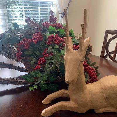 Table decor- sleigh and deer