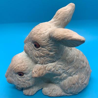2 joined bunny rabbits- Darling Duos 1992 â€œCottoning Upâ€