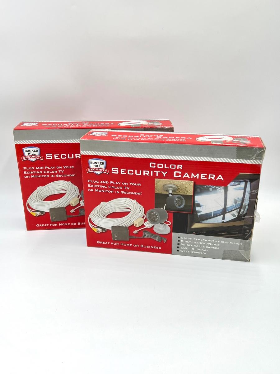 BUNKER HILL SECURITY Pair (2) Color Security Cameras NIB
