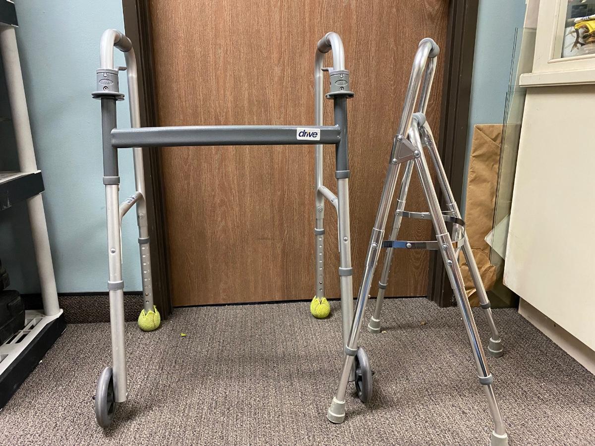 Standard Aluminum Folding Walker & a Half Walker