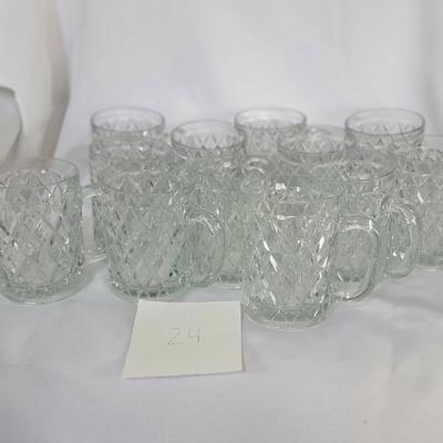 Cut glass mugs