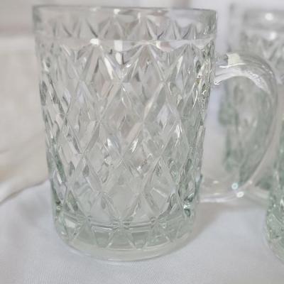 Cut glass mugs