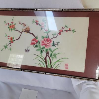 Framed sillk art