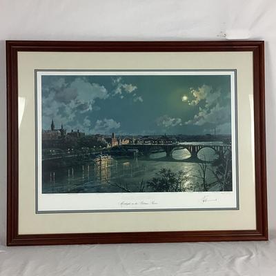 6144 Paul McGehee Georgetown " Moonlight On The Potomac River" signed and numbered