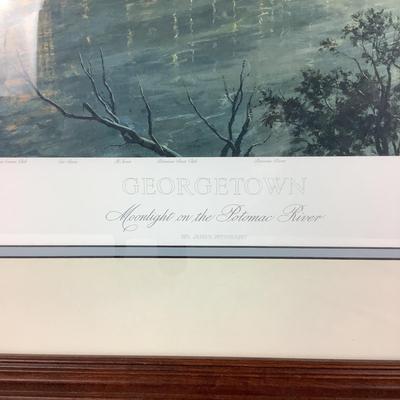 6144 Paul McGehee Georgetown " Moonlight On The Potomac River" signed and numbered