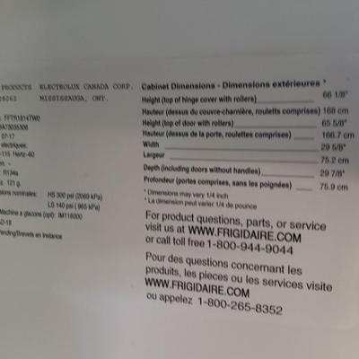 Frigidaire refrigerator