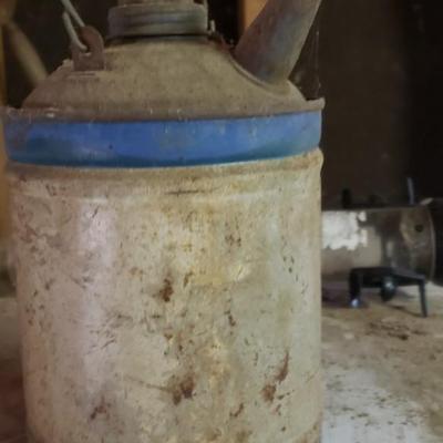 Vintage metal gas can