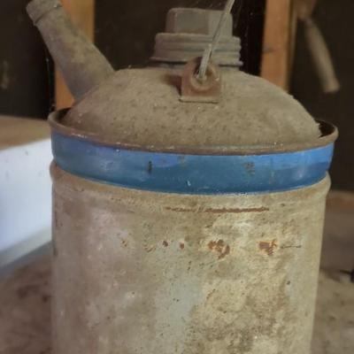 Vintage metal gas can