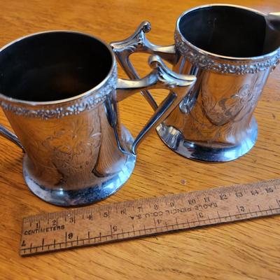 Antique Sheffield Silverplate Sugar & Creamer