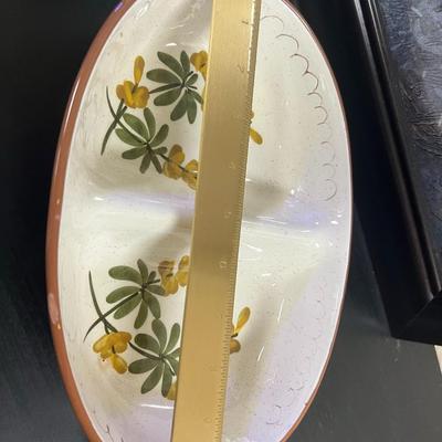 Vintage STANGL Pottery Golden Blossom, Server Plate and Sauce Boat