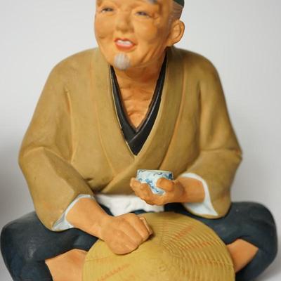 VINTAGE HAKATA URASAKI DOLLS PAIR ELDERLY MAN AND WOMAN