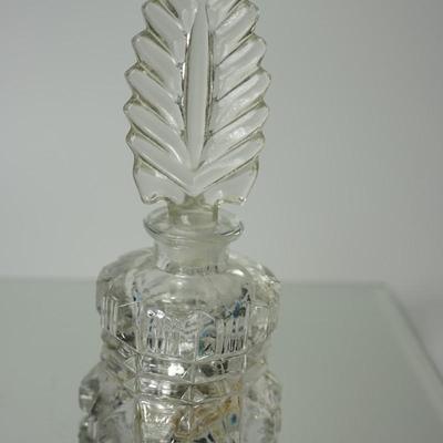 VINTAGE PERFUME BOTTLE IN BLUE AND ONE CLEAR