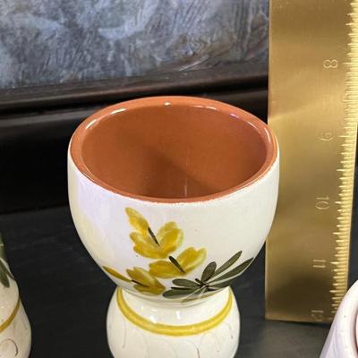 Vintage STANGL Pottery Golden Blossom. Mugs, creamer, sugar bowl, salt and pepper and more