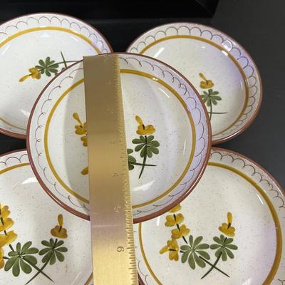 Vintage STANGL Pottery Golden Blossom.. soup plates and mini bowls