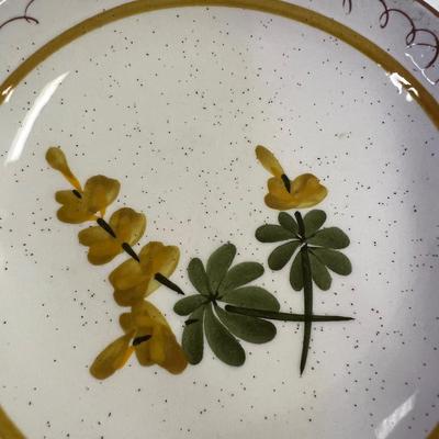 Vintage STANGL Pottery Golden Blossom.. soup plates and mini bowls