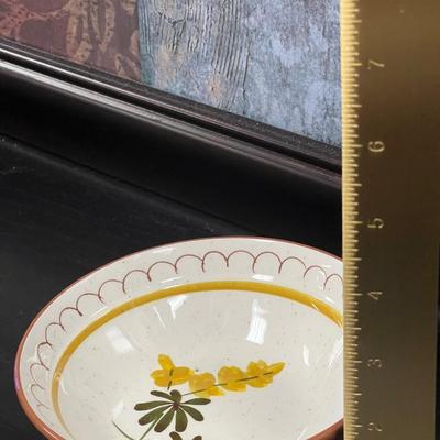 Vintage STANGL Pottery Golden Blossom, Dinner plates and deep mini bowls
