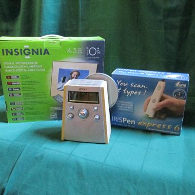 Digital Picture Frame, CD Player, Iris Pen