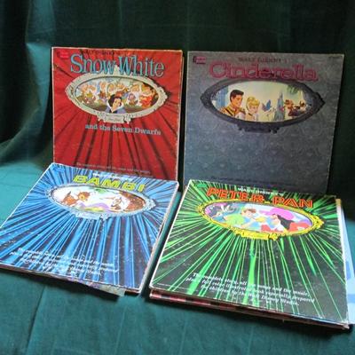 Vintage Disney Record Albums with Story Books