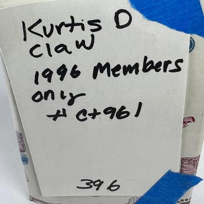 Enesco Cherished Teddies Kurtis D. Claw #CT961 1996 Members Only Figure