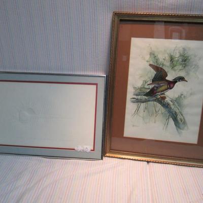 Shell and Duck Framed Art