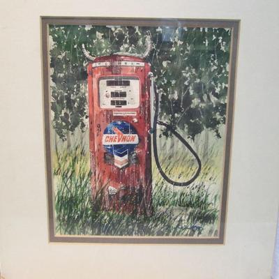 Vintage Pony Express Photo and Chevron Watercolor by Wayne Melnychuk