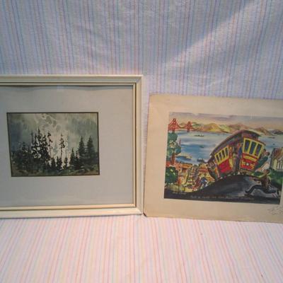 Tree Watercolor by Thomas and Ted Lewy Print