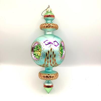 1693 Christopher Radko 9" Aqua Blue Glass Ornament