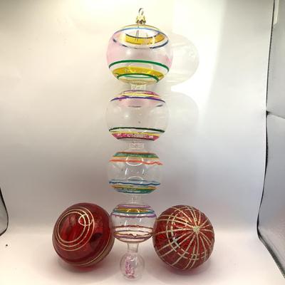 1698 Large Christopher Radko and Rauch Glass Ornaments