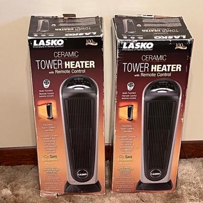 LASKO ~ Pair (2) ~ Ceramic Tower Heaters ~ *Read Details