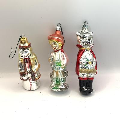 1703 Three Vintage Glass Ornaments