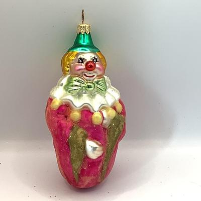 1708 Christopher Radko Clown Glass Ornament