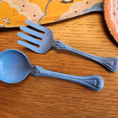 Child's Metal Plates and Trays