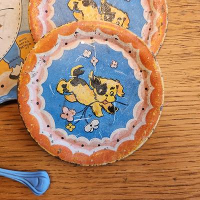 Child's Metal Plates and Trays
