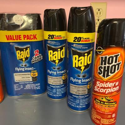 RAID / HOT SHOT ~ Eight (8) Assorted Spray Bottles