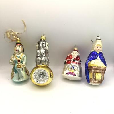 1712 Four West Germany Glass Ornaments