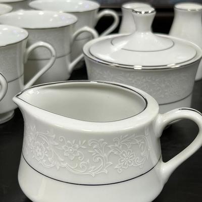 Royal Wentworth Tea Cups, Saucers, Creamer, Sugar, Salt and Pepper